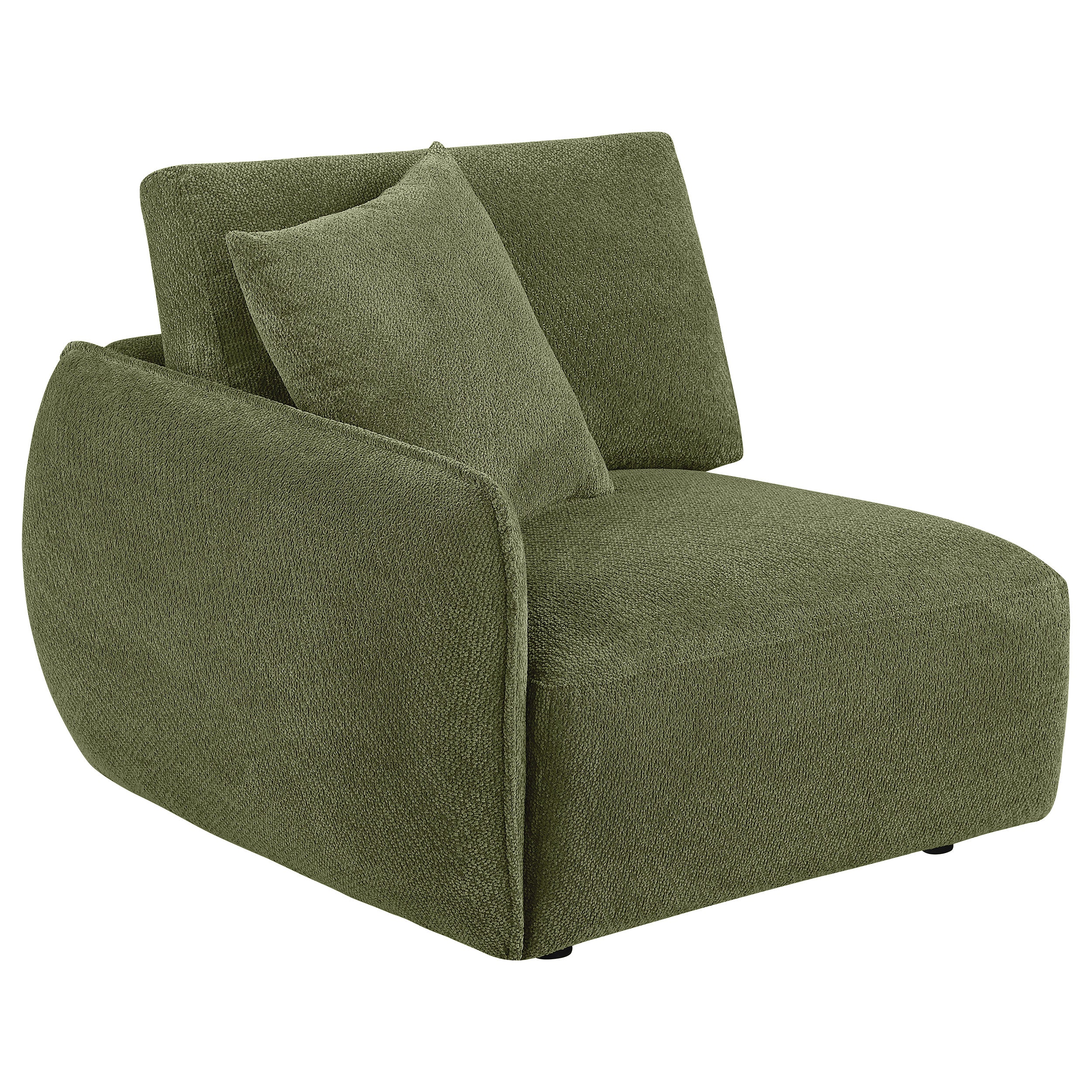 Best Furniture Outlet - Coaster - Elysia Fabric Upholstered Modular LAF Chair Green - 551898LAF