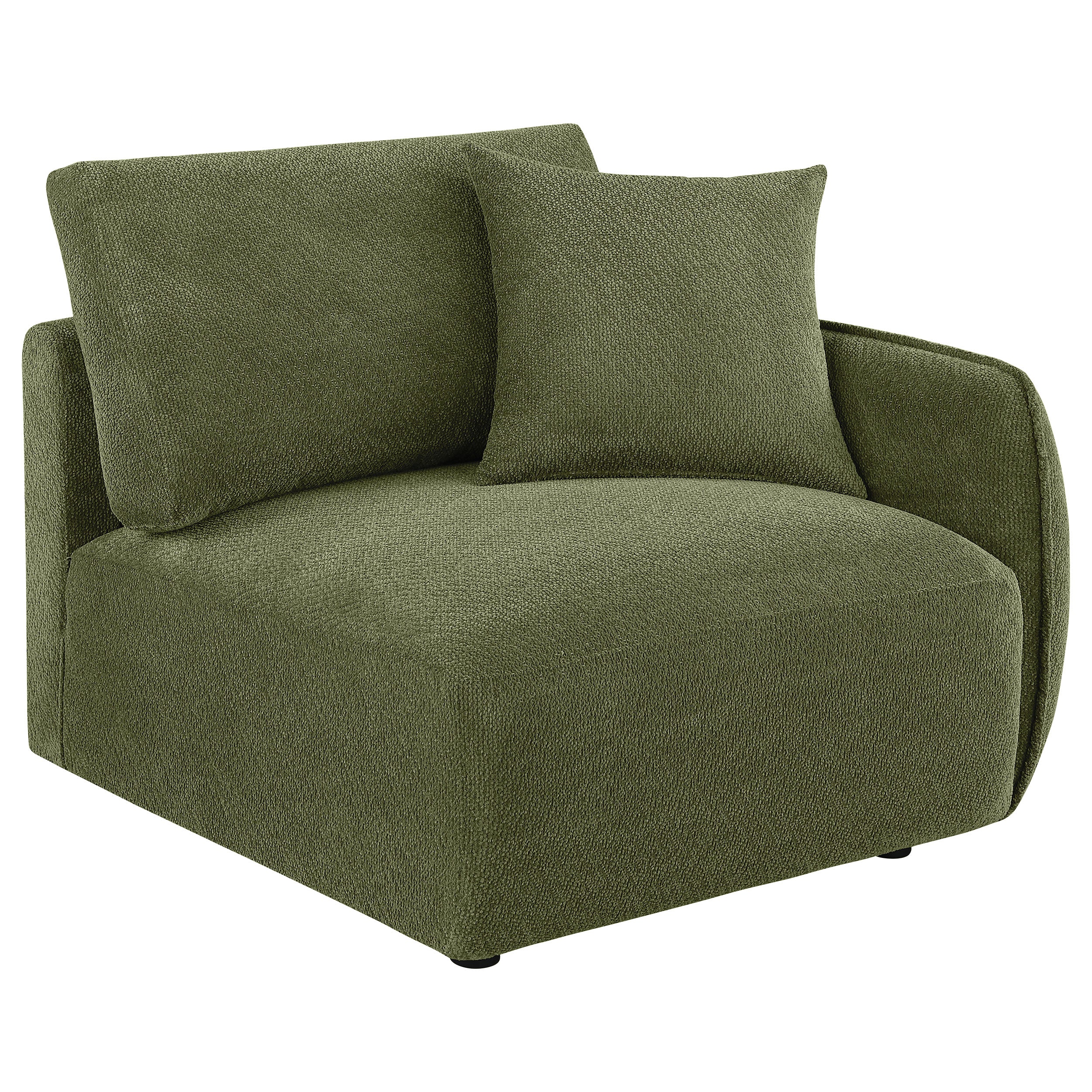 Best Furniture Outlet - Coaster - Elysia Fabric Upholstered Modular RAF Chair Green - 551898RAF