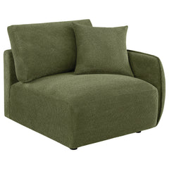 Best Furniture Outlet - Coaster - Elysia Fabric Upholstered Modular RAF Chair Green - 551898RAF
