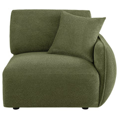 Elysia Fabric Upholstered Modular RAF Chair Green