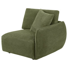 Elysia Fabric Upholstered Modular RAF Chair Green
