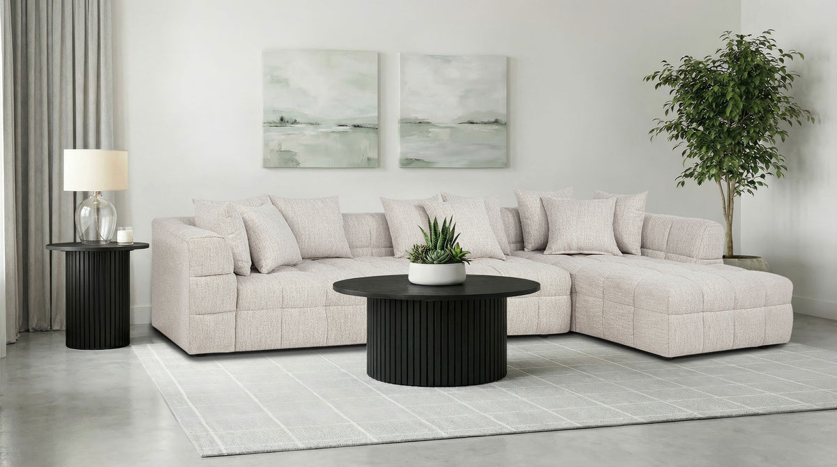 Best Furniture Outlet - Coaster - Amara 3-Piece Upholstered Sectional Sofa - 551911-SETA