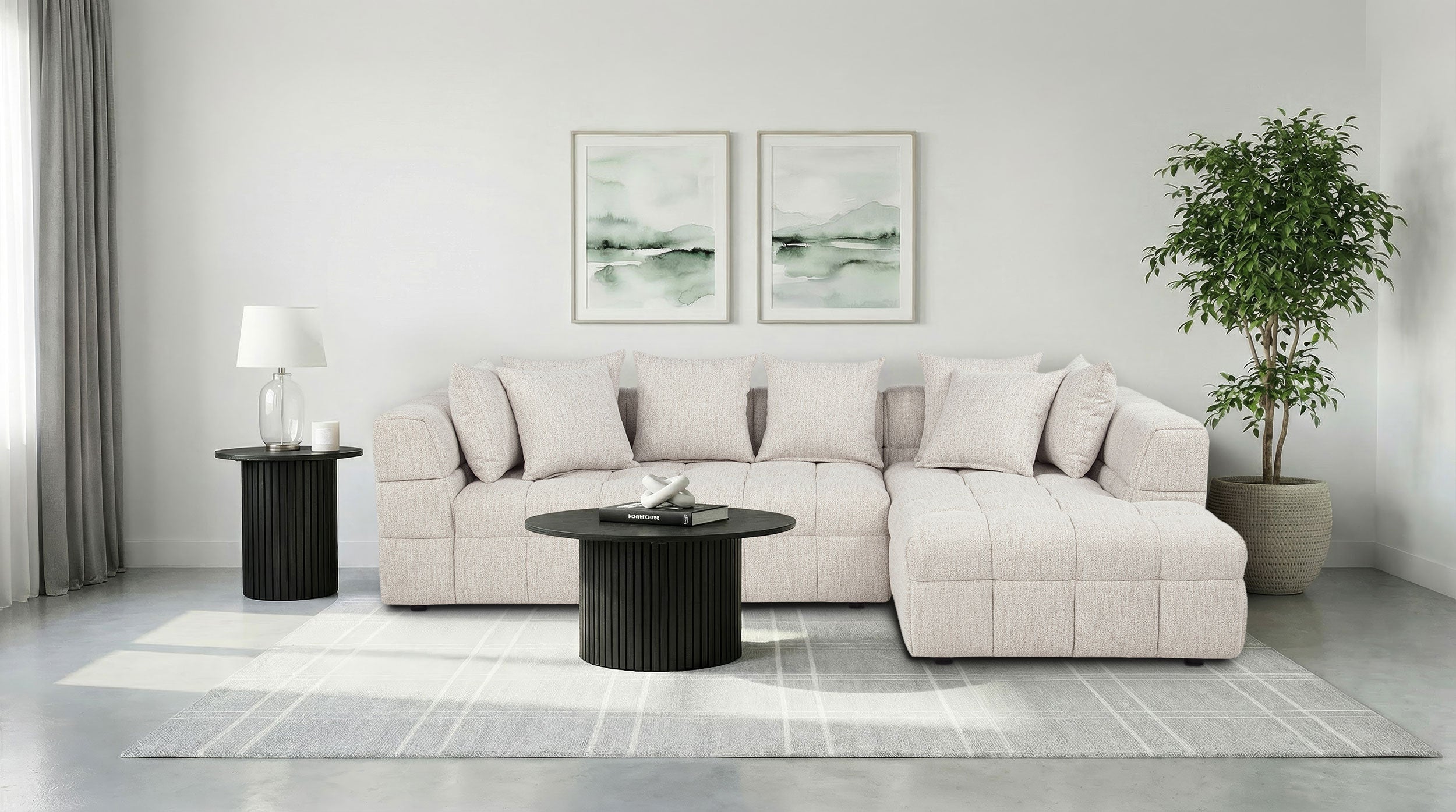 Best Furniture Outlet - Coaster - Amara 2-Piece Upholstered Sectional Sofa - 551911-SETB