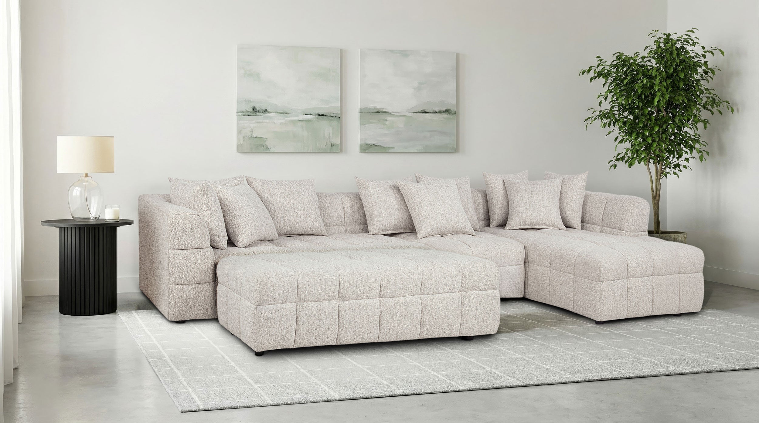 Best Furniture Outlet - Coaster - Amara 4-Piece Upholstered Sectional Sofa - 551911-SET