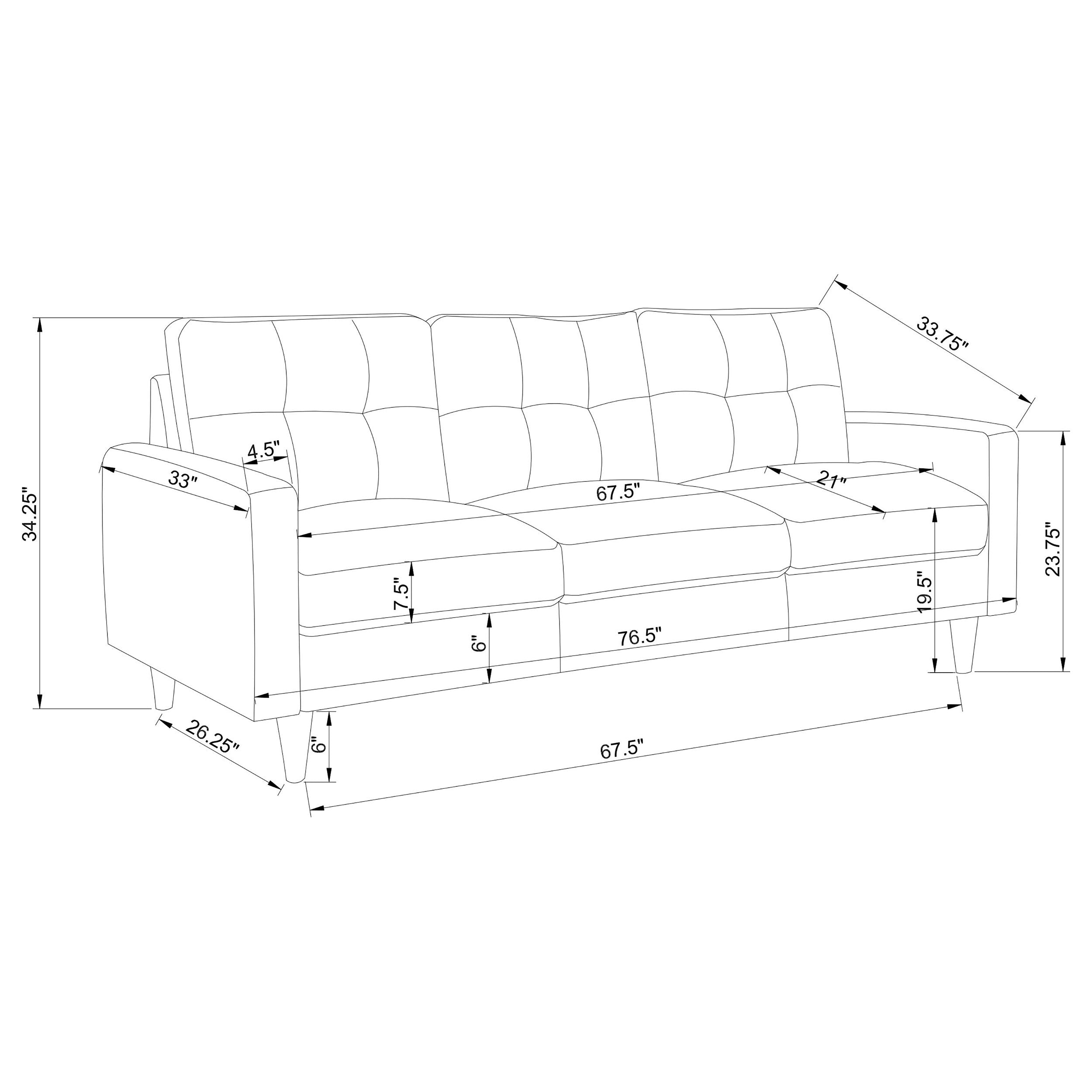 Watsonville 2-piece Upholstered Track Arm Sofa Set Grey