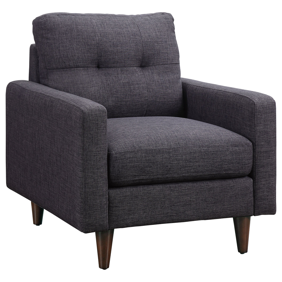 Best Furniture Outlet - Coaster - Watsonville Upholstered Track Arm Tufted Accent Chair Grey - 552003
