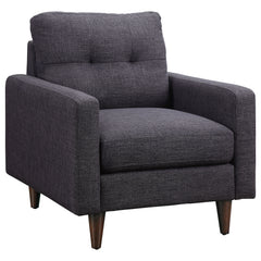 Best Furniture Outlet - Coaster - Watsonville Upholstered Track Arm Tufted Accent Chair Grey - 552003