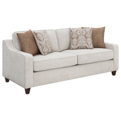 Best Furniture Outlet - Coaster - Christine Upholstered Sloped Arm Sofa Beige - 552061