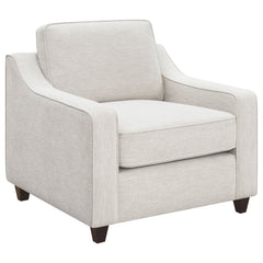 Best Furniture Outlet - Coaster - Christine Upholstered Sloped Arm Accent Chair Beige - 552063