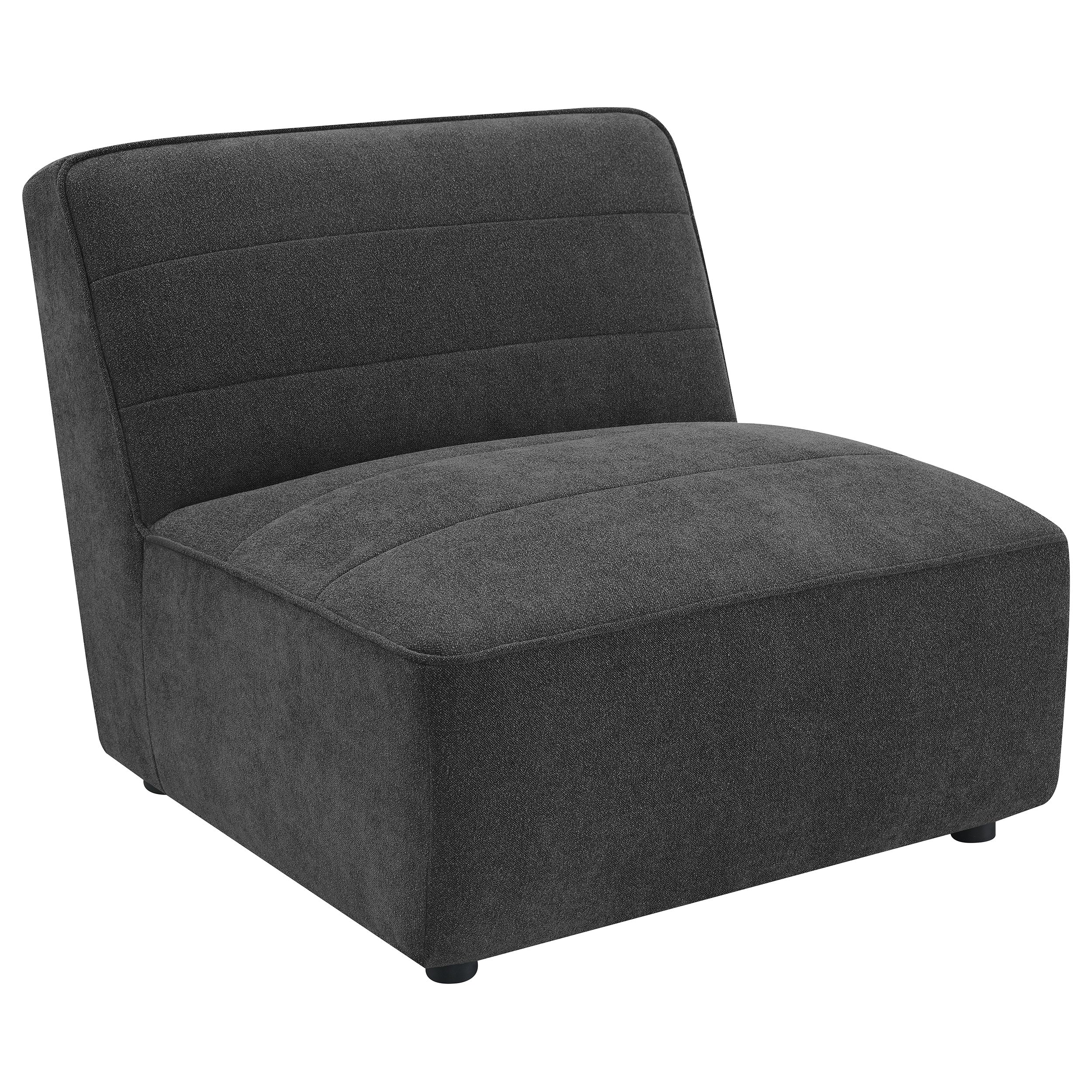 Best Furniture Outlet - Coaster - Sunny Upholstered Armless Chair Dark Charcoal - 552081