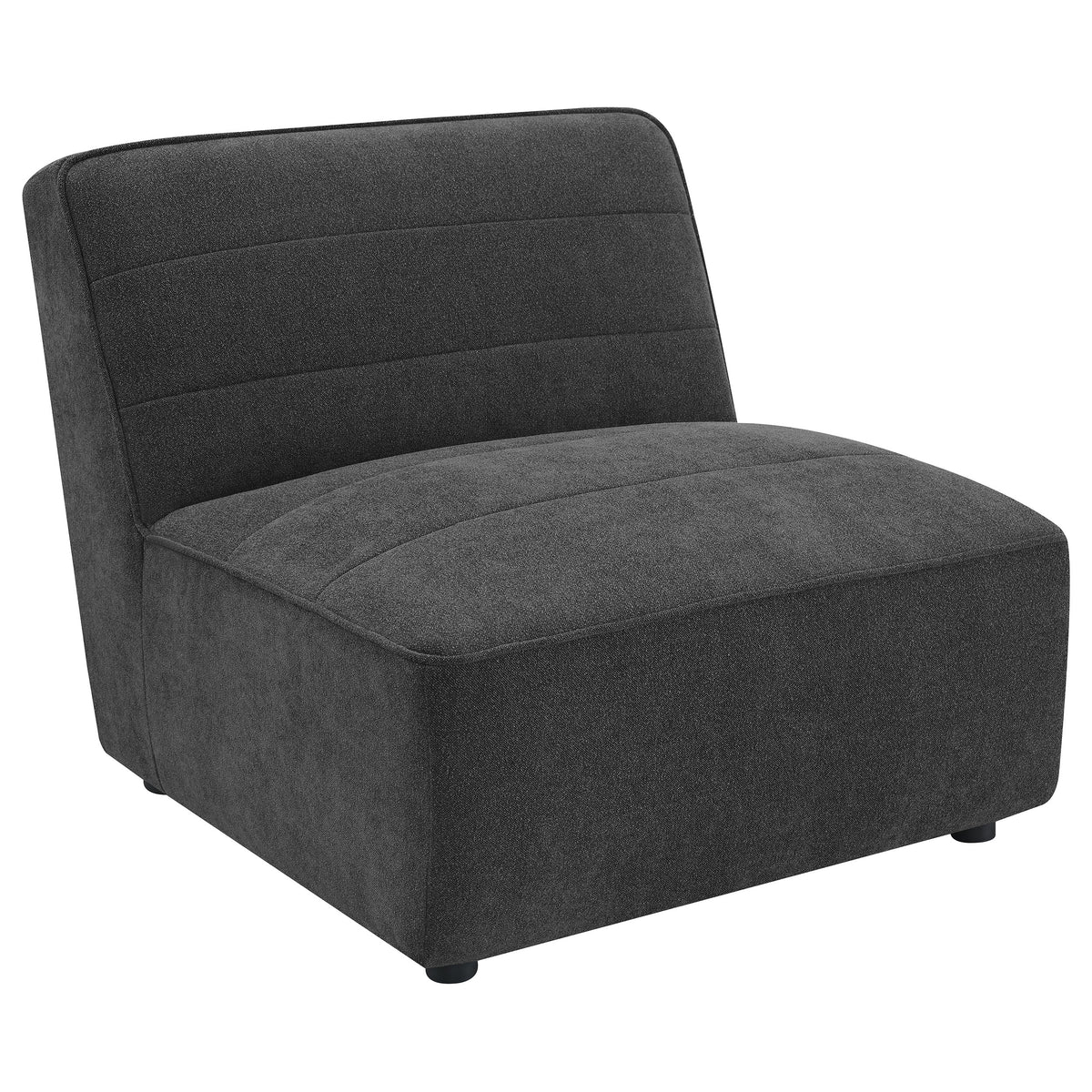 Best Furniture Outlet - Coaster - Sunny Upholstered Armless Chair Dark Charcoal - 552081