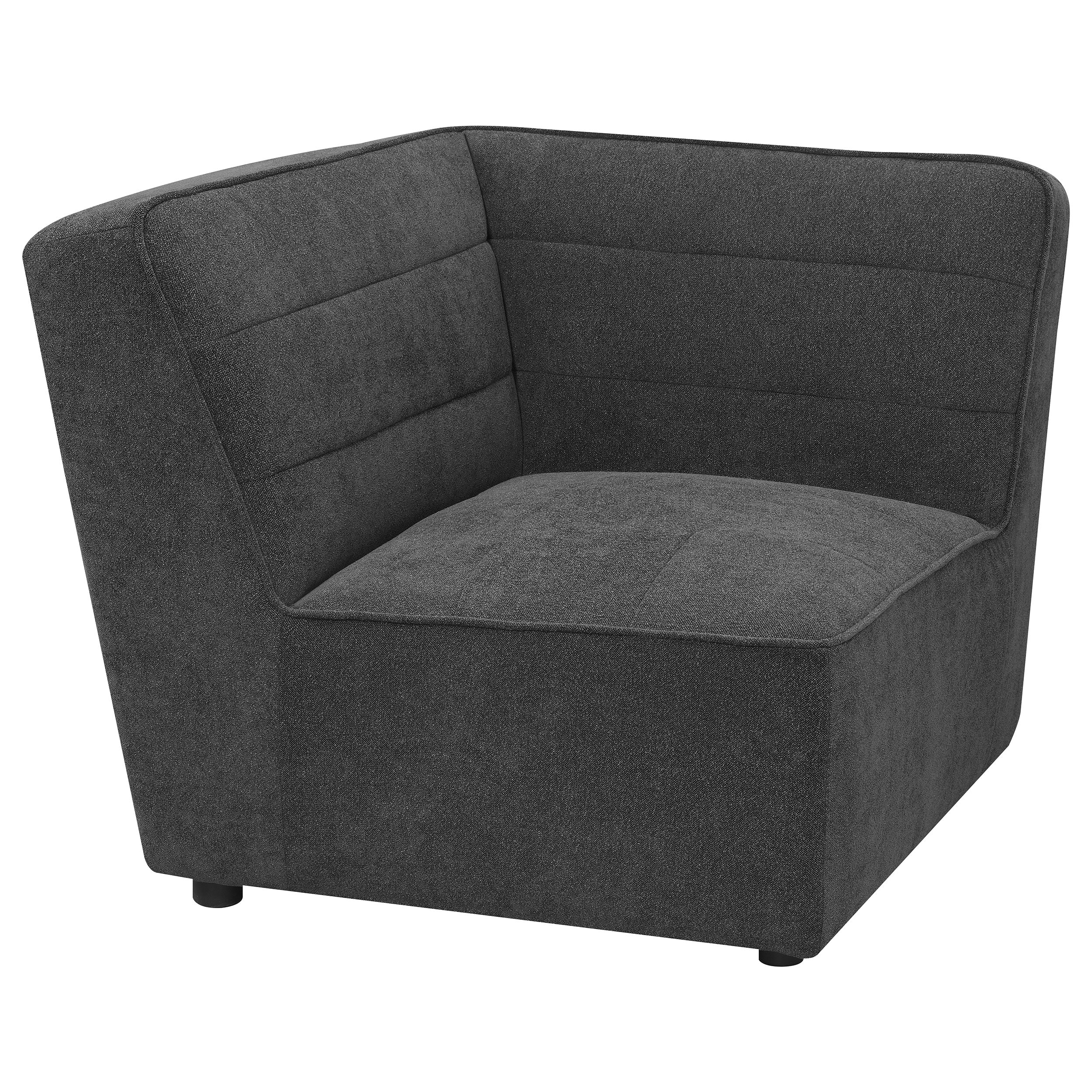 Best Furniture Outlet - Coaster - Sunny Upholstered Corner Chair Dark Charcoal - 552082