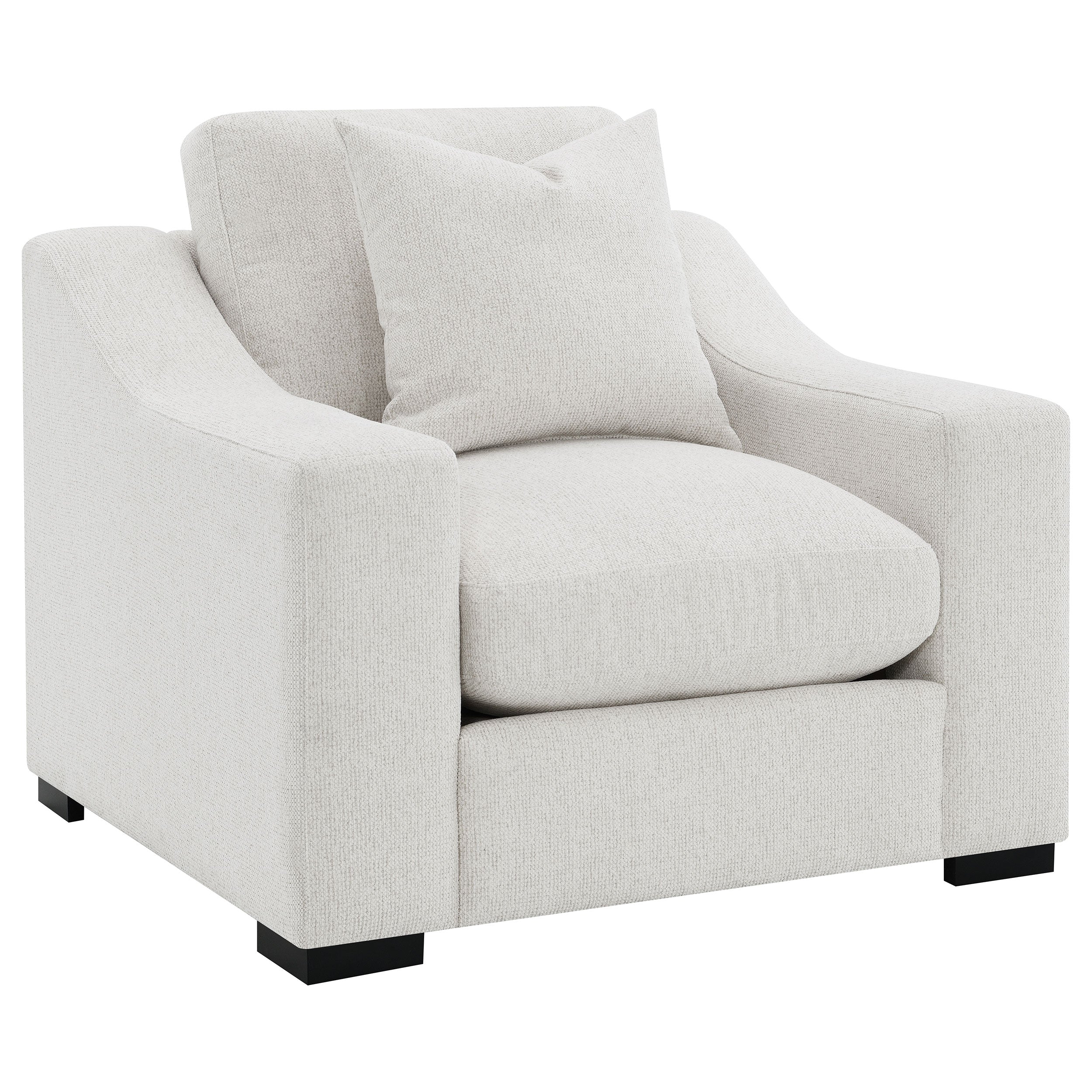 Best Furniture Outlet - Coaster - Ashlyn Fabric Upholstered Track Arm Accent Chair Sand - 552093