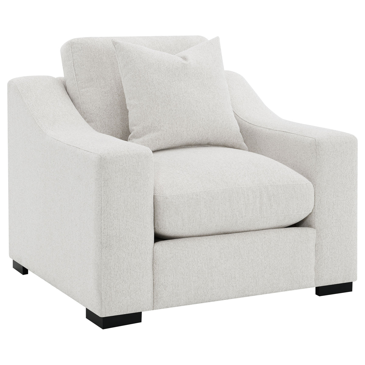 Best Furniture Outlet - Coaster - Ashlyn Fabric Upholstered Track Arm Accent Chair Sand - 552093