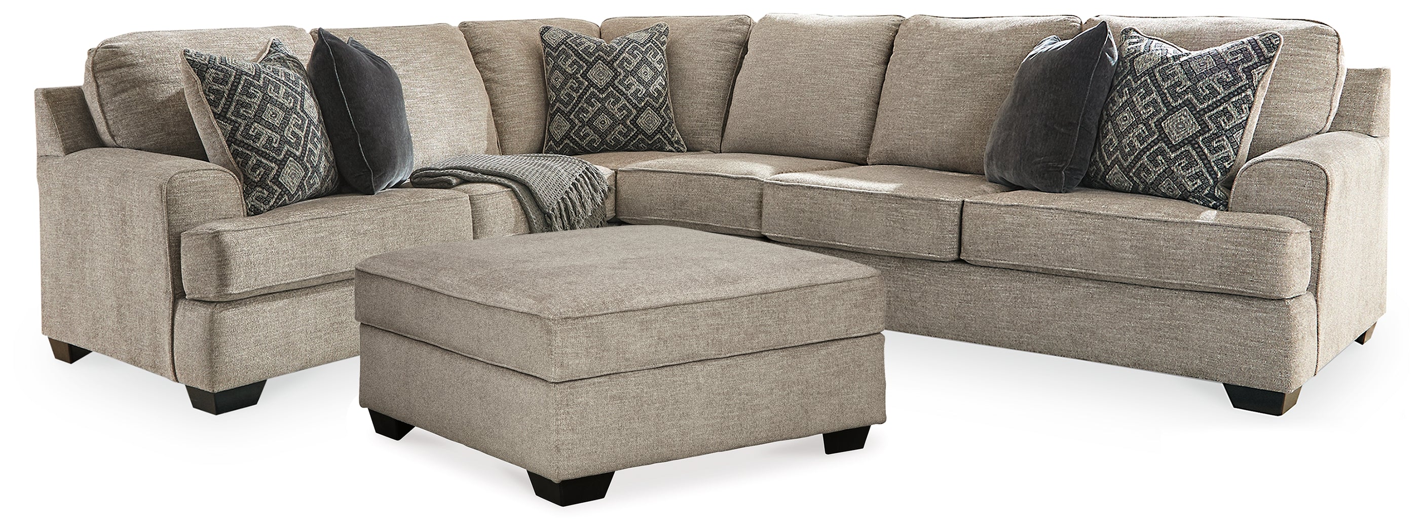Best Furniture Outlet - Ashley Furniture - Bovarian 3-Piece Sectional and Ottoman - 3-Piece Sectional and Ottoman - 56103U3
