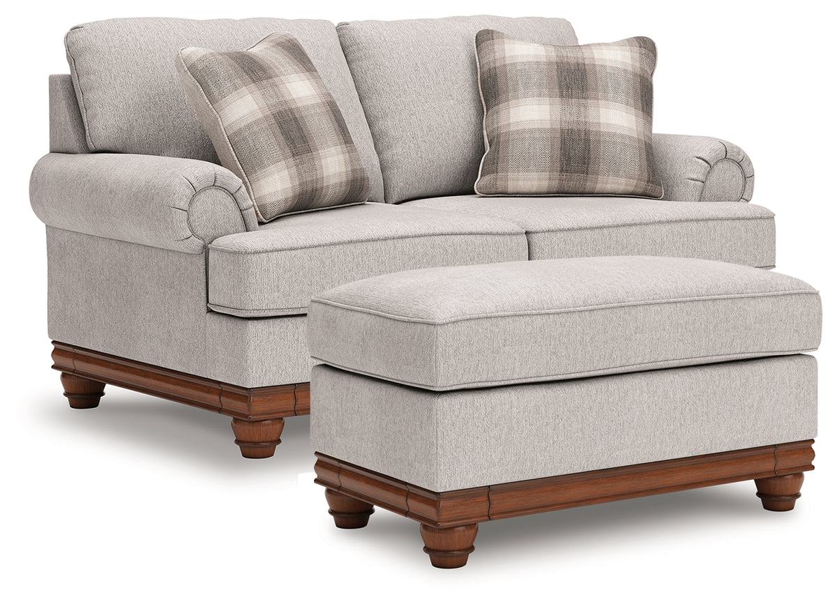 Best Furniture Outlet - Ashley Furniture - Clearbrooke Loveseat and Ottoman - Loveseat and Ottoman - PC56803U1