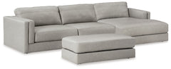 Best Furniture Outlet - Ashley Furniture - Amiata 2-Piece Sectional with Chaise and Ottoman - 2-Piece Sectional with Chaise and Ottoman - 57404U1