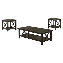 Best Furniture Outlet - Coaster - Rachelle 3-piece Rectangular Coffee Table Set Deep Merlot - 5909