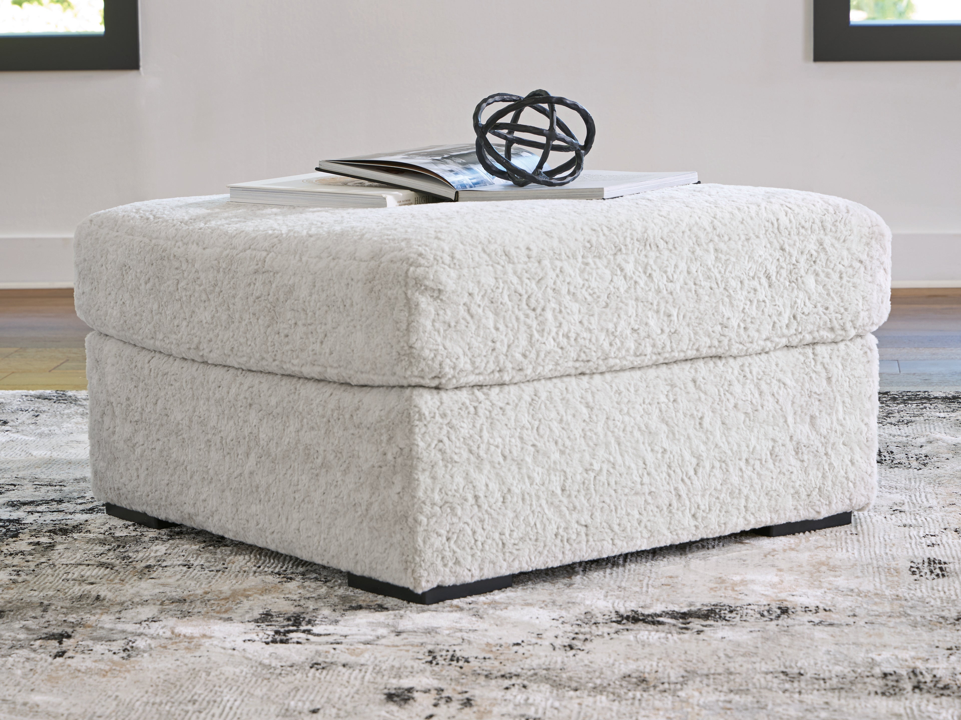 Best Furniture Outlet - Ashley Furniture - Cuddle Plush Living Room - Oversized Accent Ottoman / Arctic - PC5910608