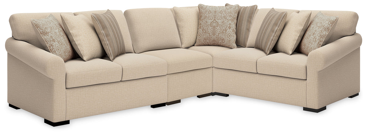 Best Furniture Outlet - Ashley Furniture - LadyMae 4-Piece Sectional - 4-Piece Sectional - 59404S9