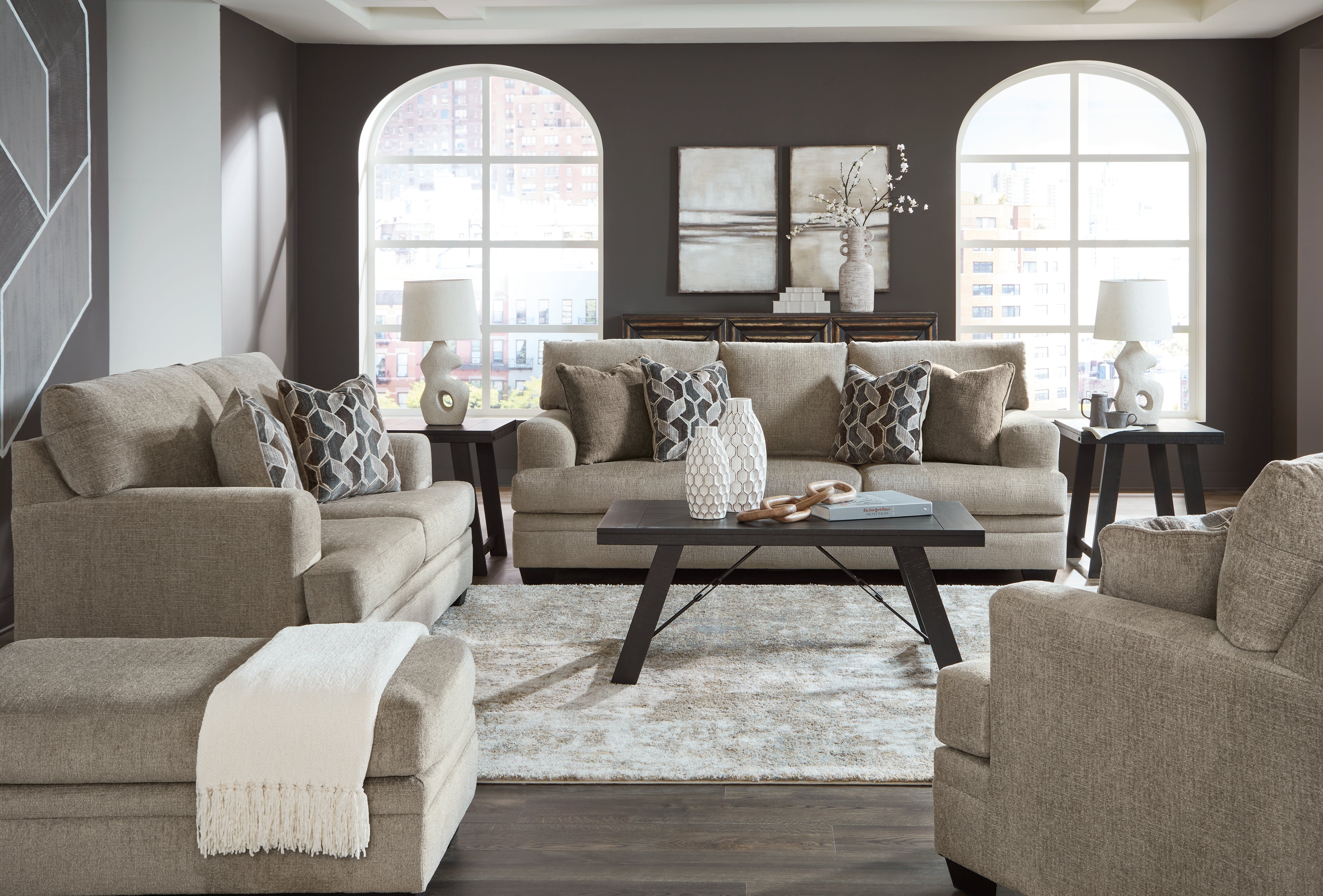 Best Furniture Outlet - Ashley Furniture - Stonemeade Sofa, Loveseat, Oversized Chair and Ottoman - Sofa, Loveseat, Oversized Chair and Ottoman - 59504U4