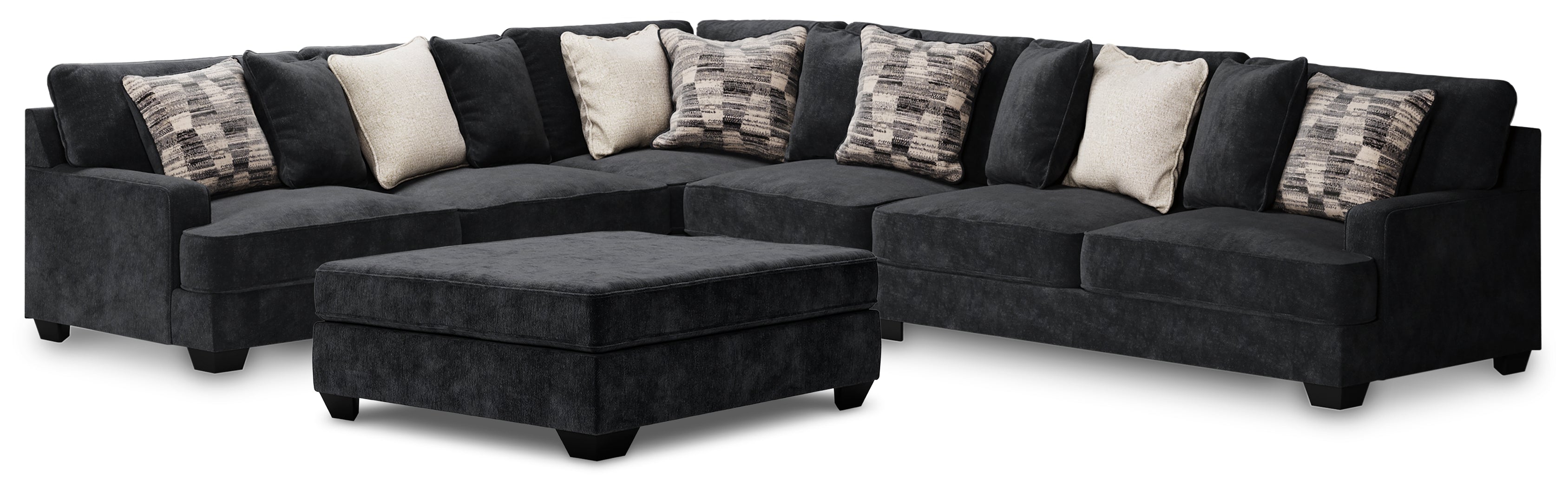 Best Furniture Outlet - Ashley Furniture - Lavernett 4-Piece Sectional with Ottoman - 4-Piece Sectional with Ottoman - 59603U1