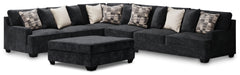 Best Furniture Outlet - Ashley Furniture - Lavernett 4-Piece Sectional with Ottoman - 4-Piece Sectional with Ottoman - 59603U1
