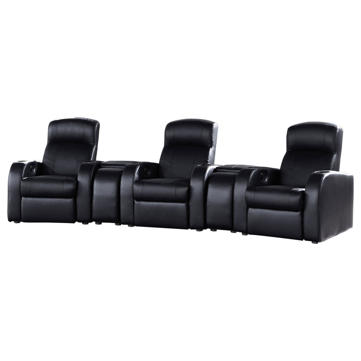 Best Furniture Outlet - Coaster - Cyrus 5-piece Upholstered Home Theater Seating - 600001-S3A