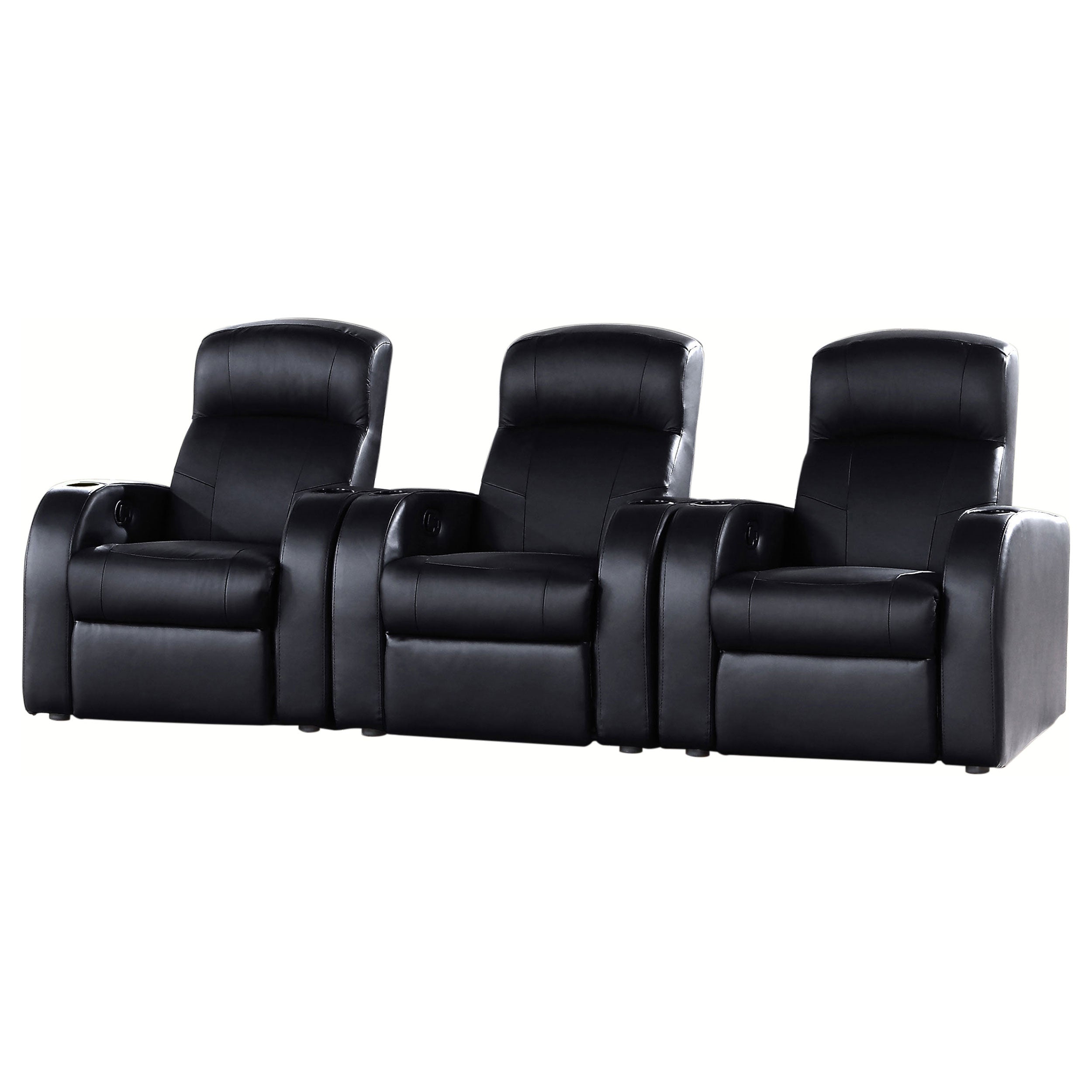 Best Furniture Outlet - Coaster - Cyrus 3-piece Upholstered Home Theater Seating - 600001-S3B