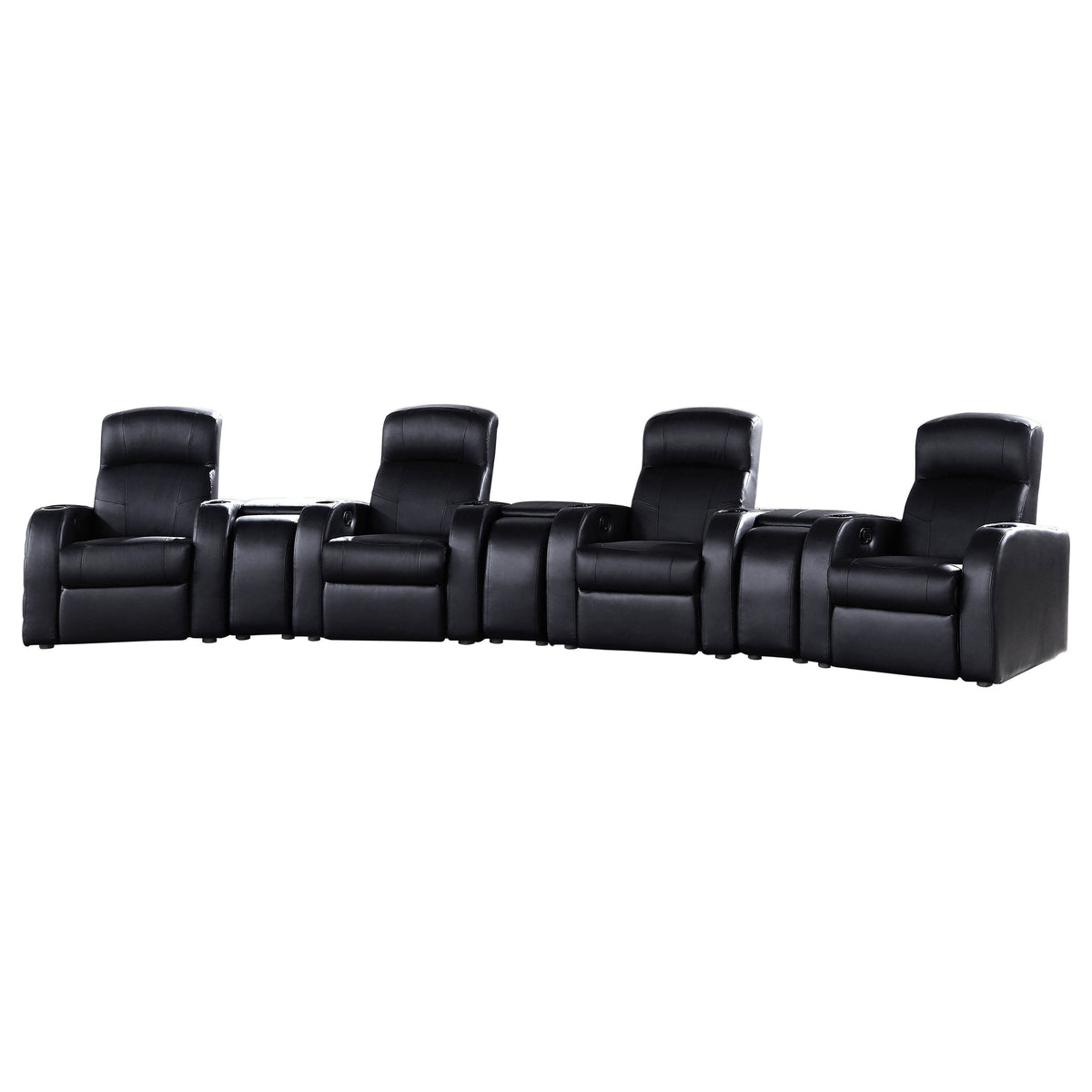 Best Furniture Outlet - Coaster - Cyrus 7-piece Upholstered Home Theater Seating - 600001-S4A
