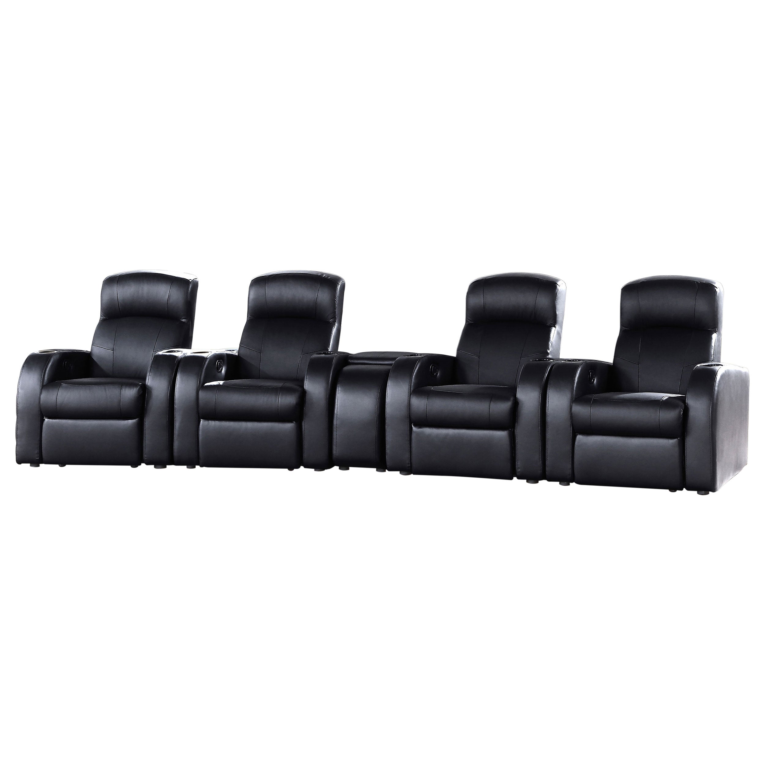 Best Furniture Outlet - Coaster - Cyrus 5-piece Upholstered Home Theater Seating - 600001-S4B