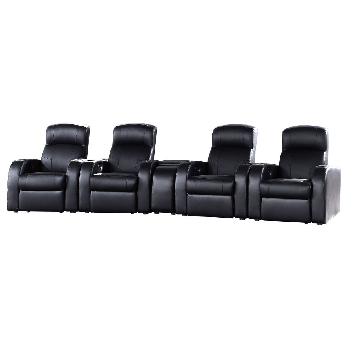 Best Furniture Outlet - Coaster - Cyrus 5-piece Upholstered Home Theater Seating - 600001-S4B