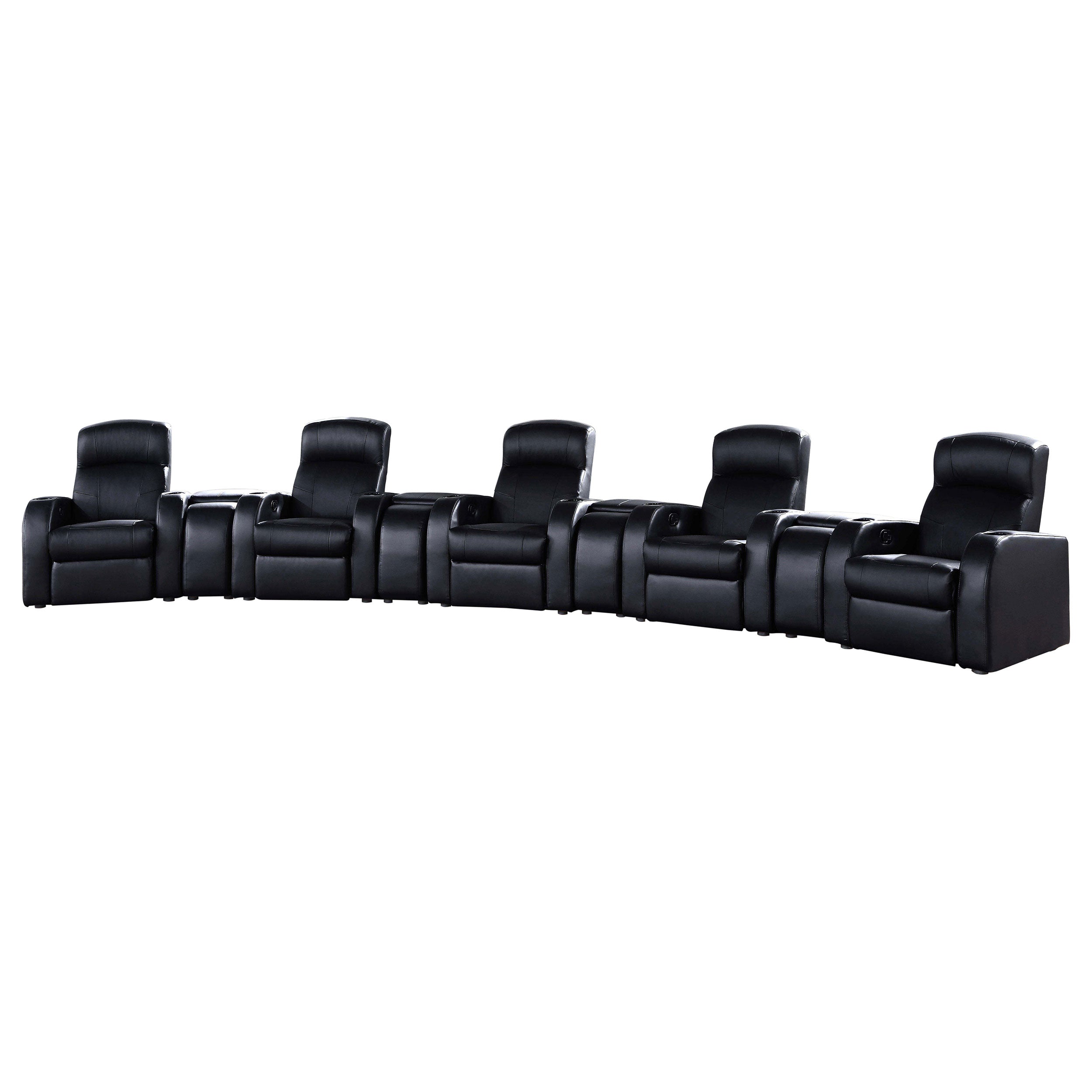 Best Furniture Outlet - Coaster - Cyrus 9-piece Upholstered Home Theater Seating - 600001-S5A