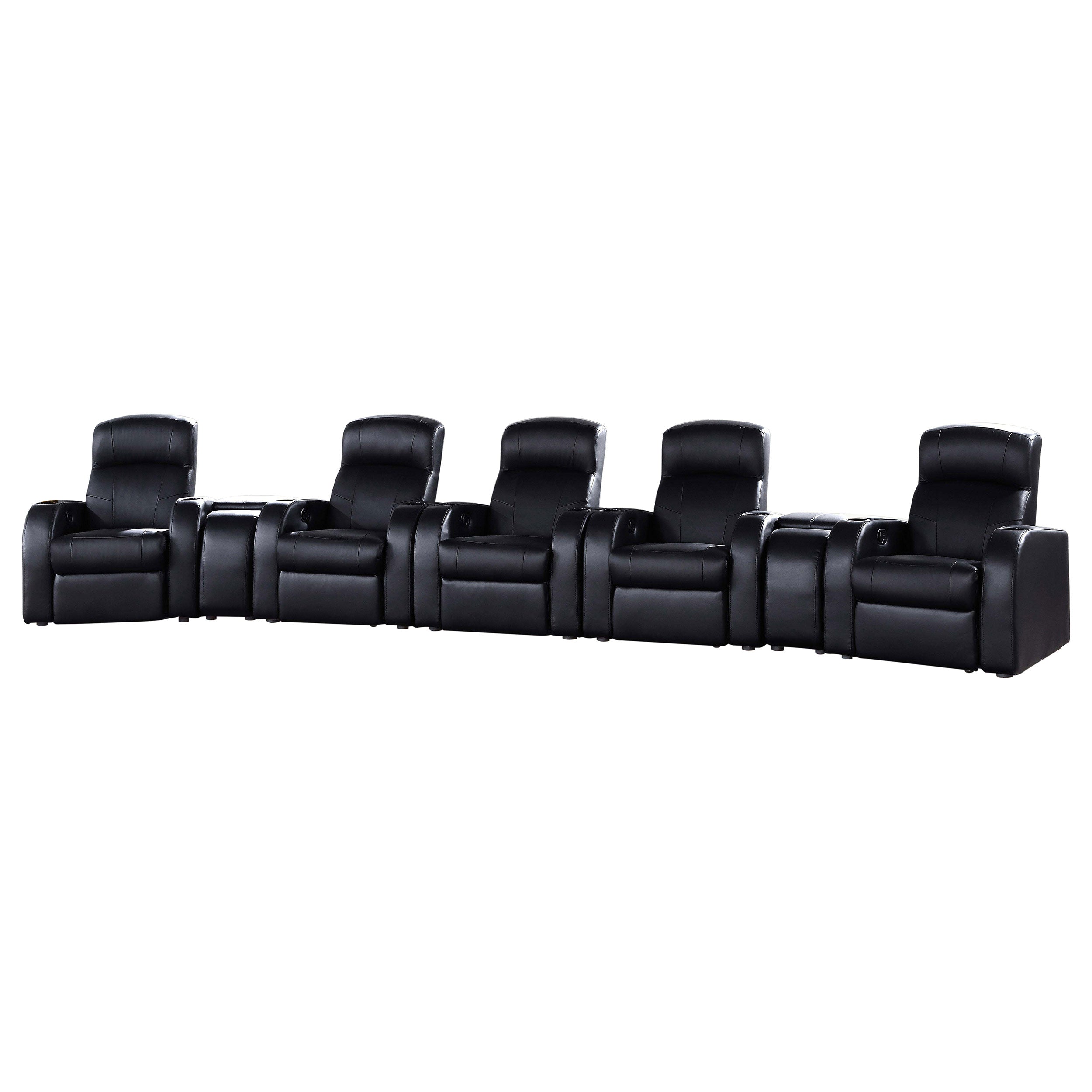 Best Furniture Outlet - Coaster - Cyrus 7-piece Upholstered Home Theater Seating - 600001-S5B
