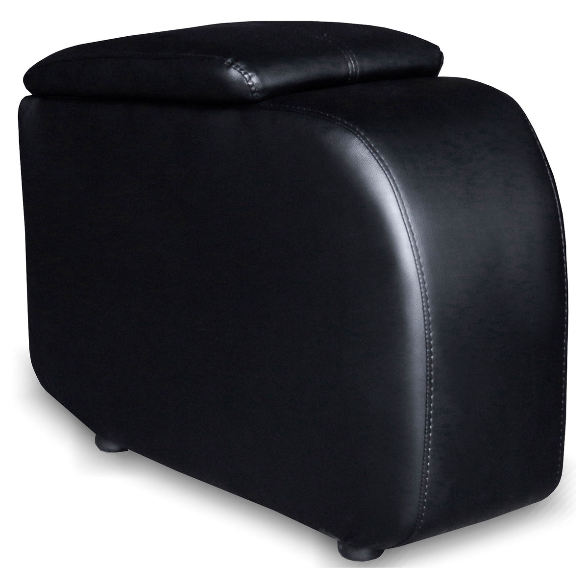Best Furniture Outlet - Coaster - Cyrus Upholstered Home Theater Storage Wedge Console Black - 600002