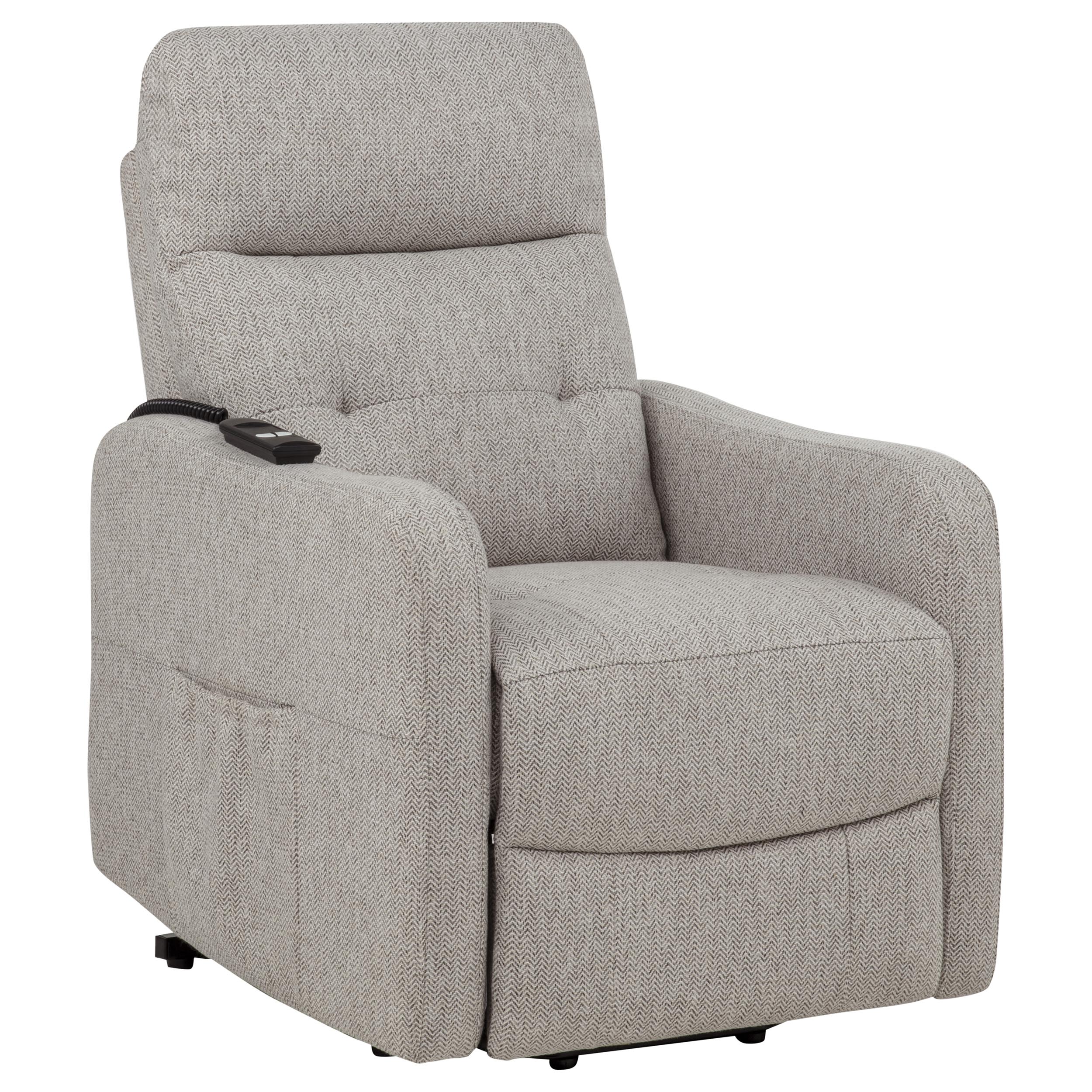 Best Furniture Outlet - Coaster - Dayes Upholstered Power Lift Recliner Chair Taupe - 600131P