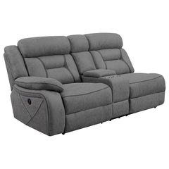 Best Furniture Outlet - Coaster - Higgins Upholstered LAF Power Loveseat Grey - 600370B1