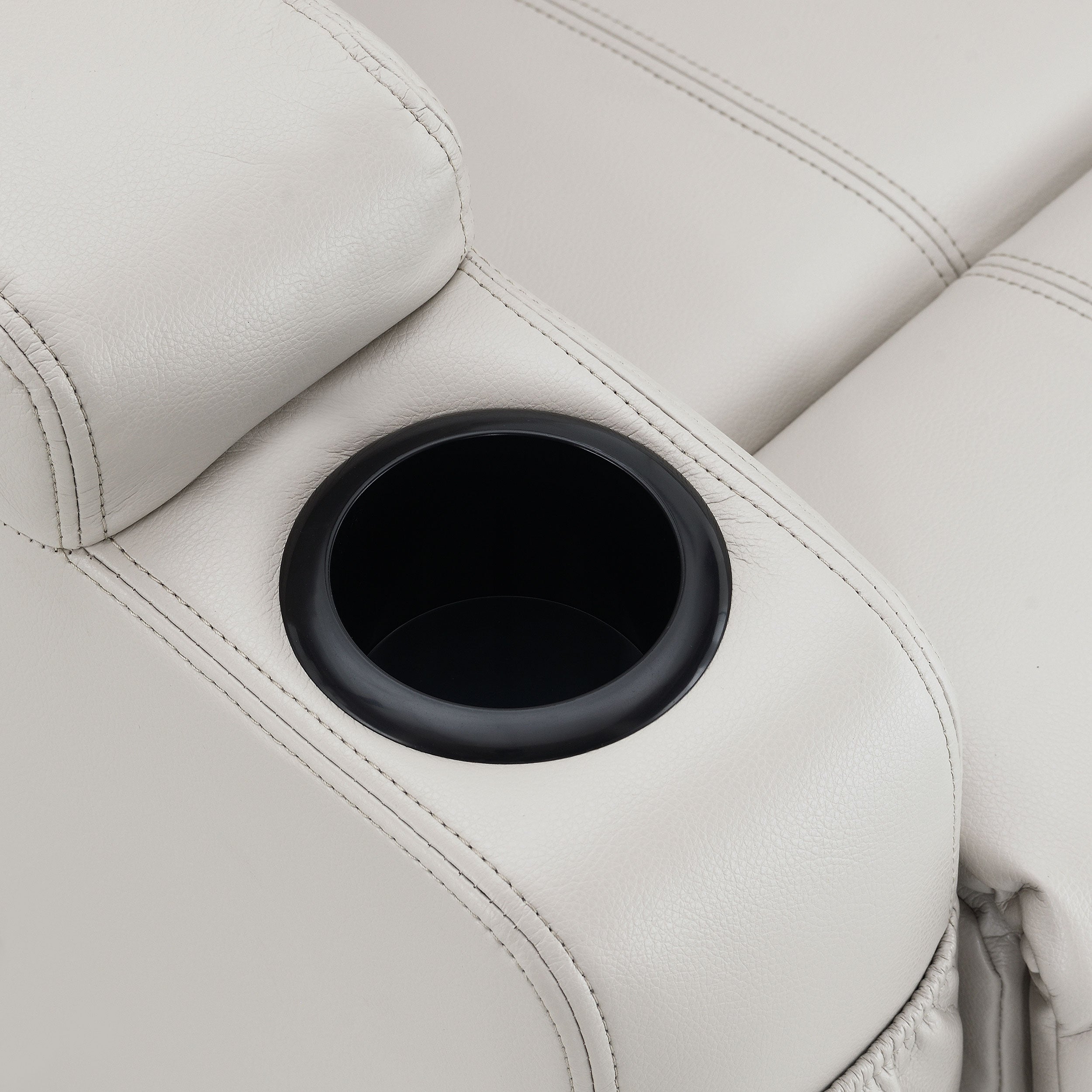 Sanger Upholstered Power Lift Massage Recliner Champagne