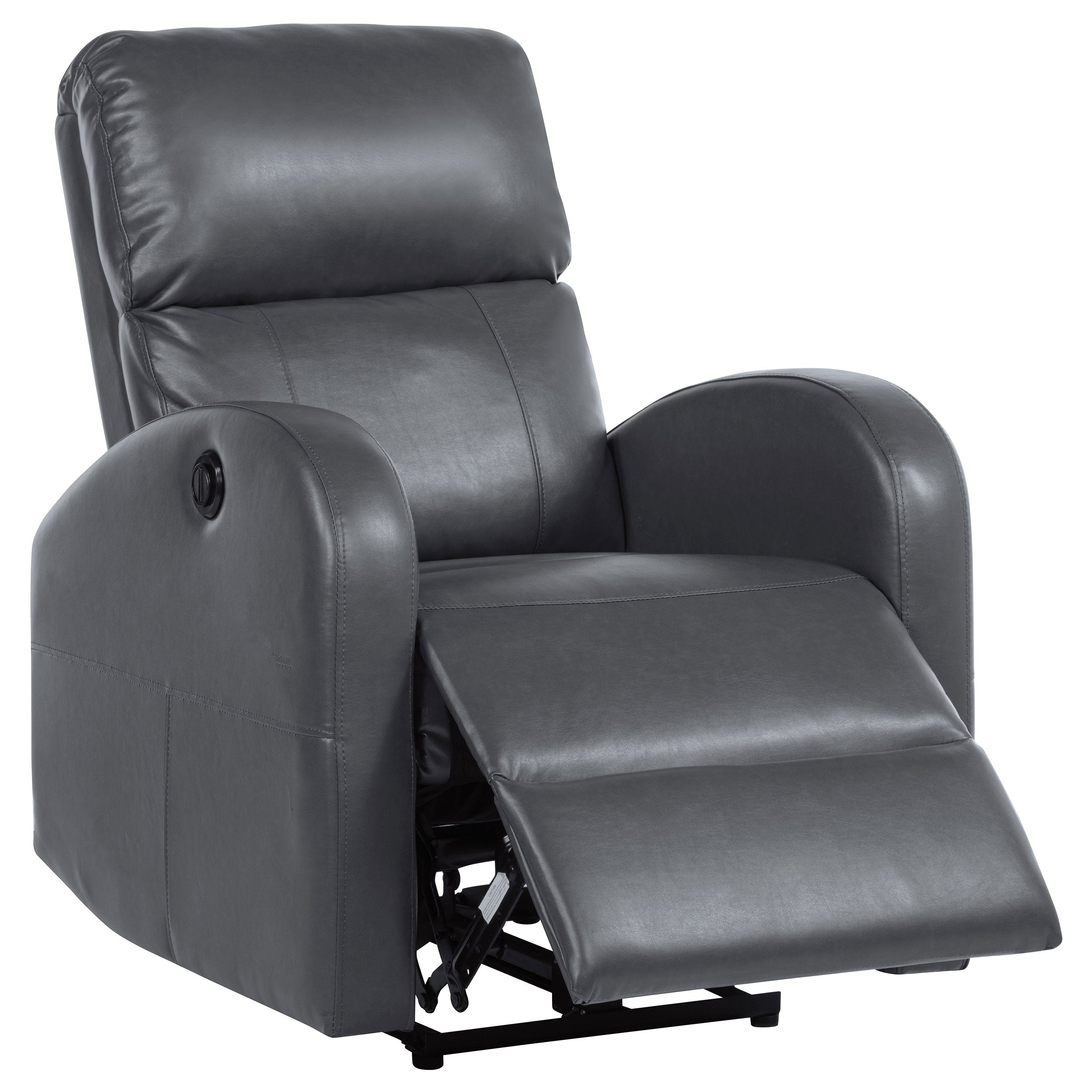 Best Furniture Outlet - Coaster - Grant Upholstered Power Recliner Chair Grey - 601499P