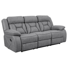 Best Furniture Outlet - Coaster - Higgins Upholstered Motion Reclining Sofa Grey - 602261