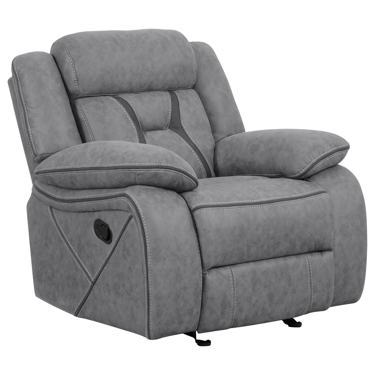 Best Furniture Outlet - Coaster - Higgins Upholstered Glider Recliner Chair Grey - 602263