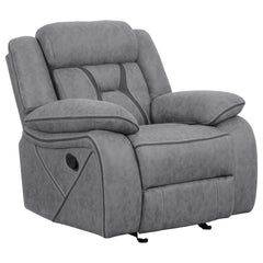 Best Furniture Outlet - Coaster - Higgins Upholstered Glider Recliner Chair Grey - 602263
