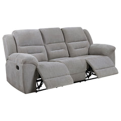 Best Furniture Outlet - Coaster - Gilson Chenille Upholstered Reclining Sofa Grey - 602551
