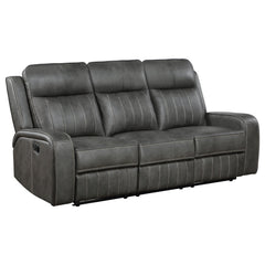Best Furniture Outlet - Coaster - Raelynn Upholstered Track Arm Motion Sofa Grey - 603191