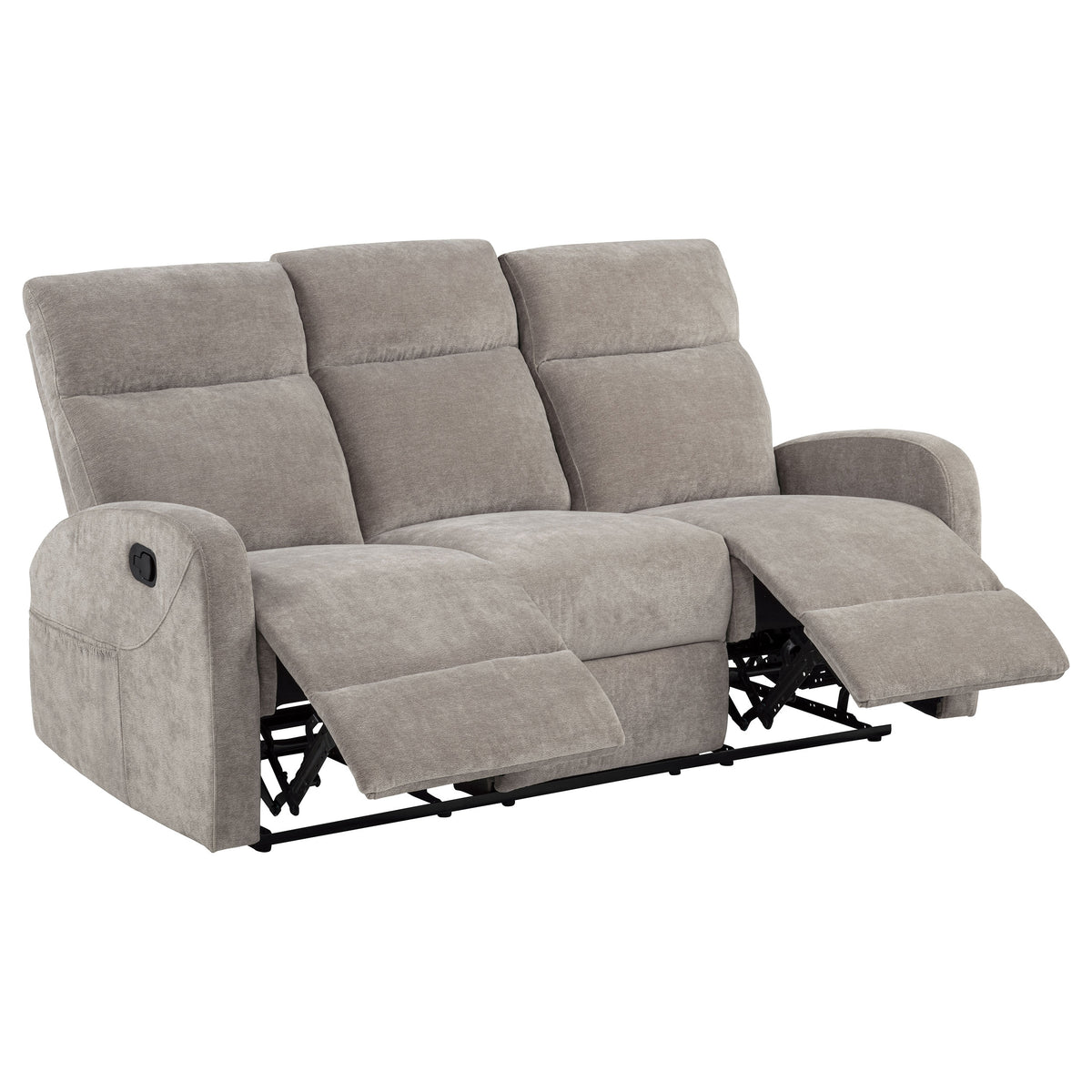 Best Furniture Outlet - Coaster - Hamilton Chenille Manual Reclining Sofa Sand - 603371