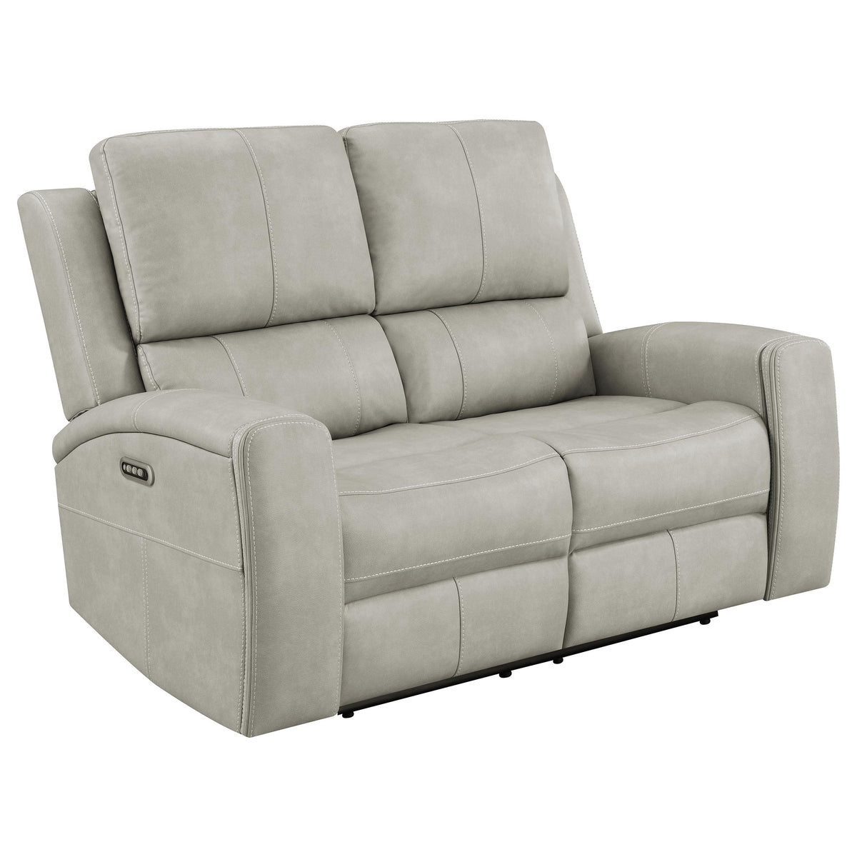 Best Furniture Outlet - Coaster - Brickston Triple Power Reclining Loveseat Grey - 603435PPP