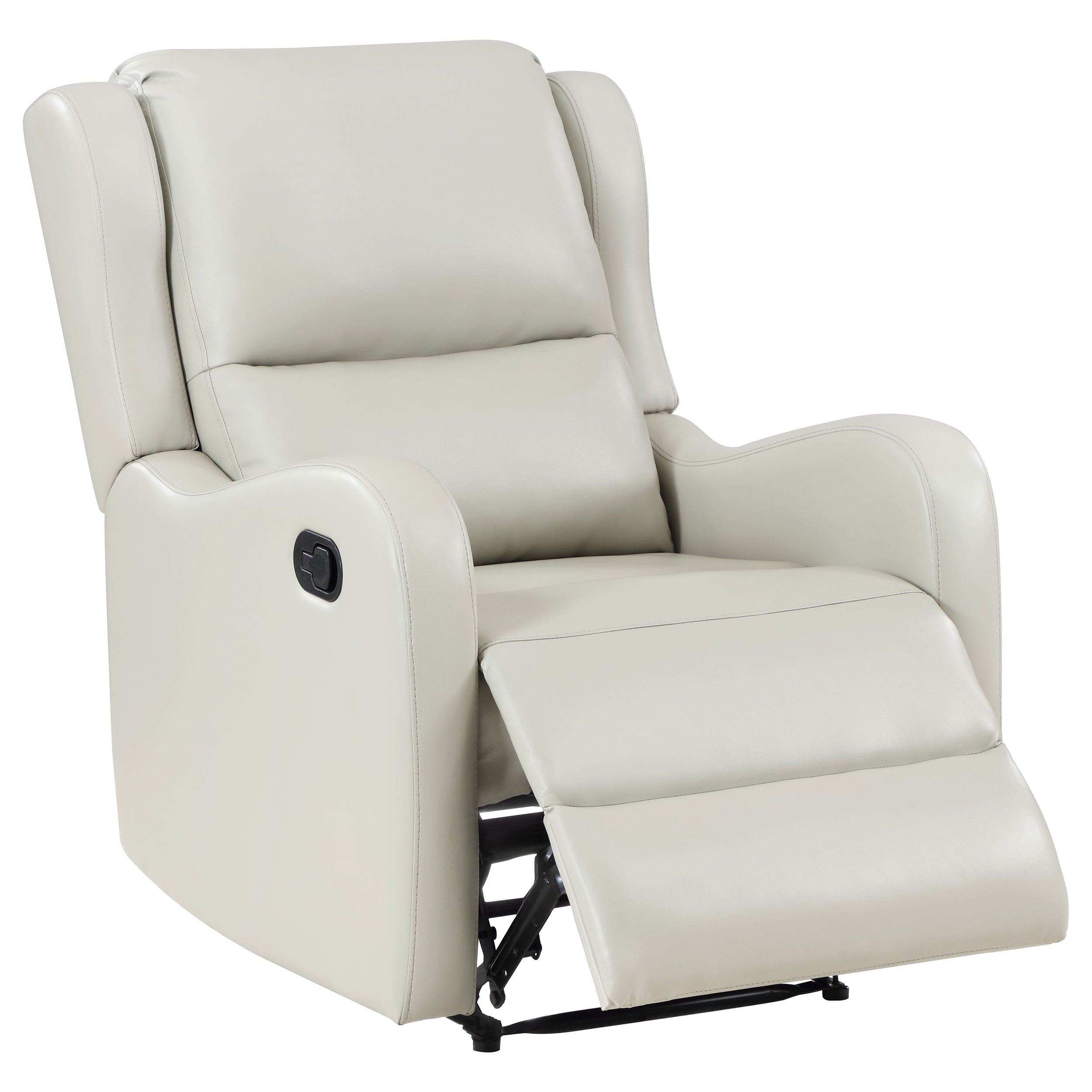 Best Furniture Outlet - Coaster - Kelsey Upholstered English Arm Recliner Chair Ivory - 609373