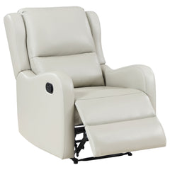 Best Furniture Outlet - Coaster - Kelsey Upholstered English Arm Recliner Chair Ivory - 609373
