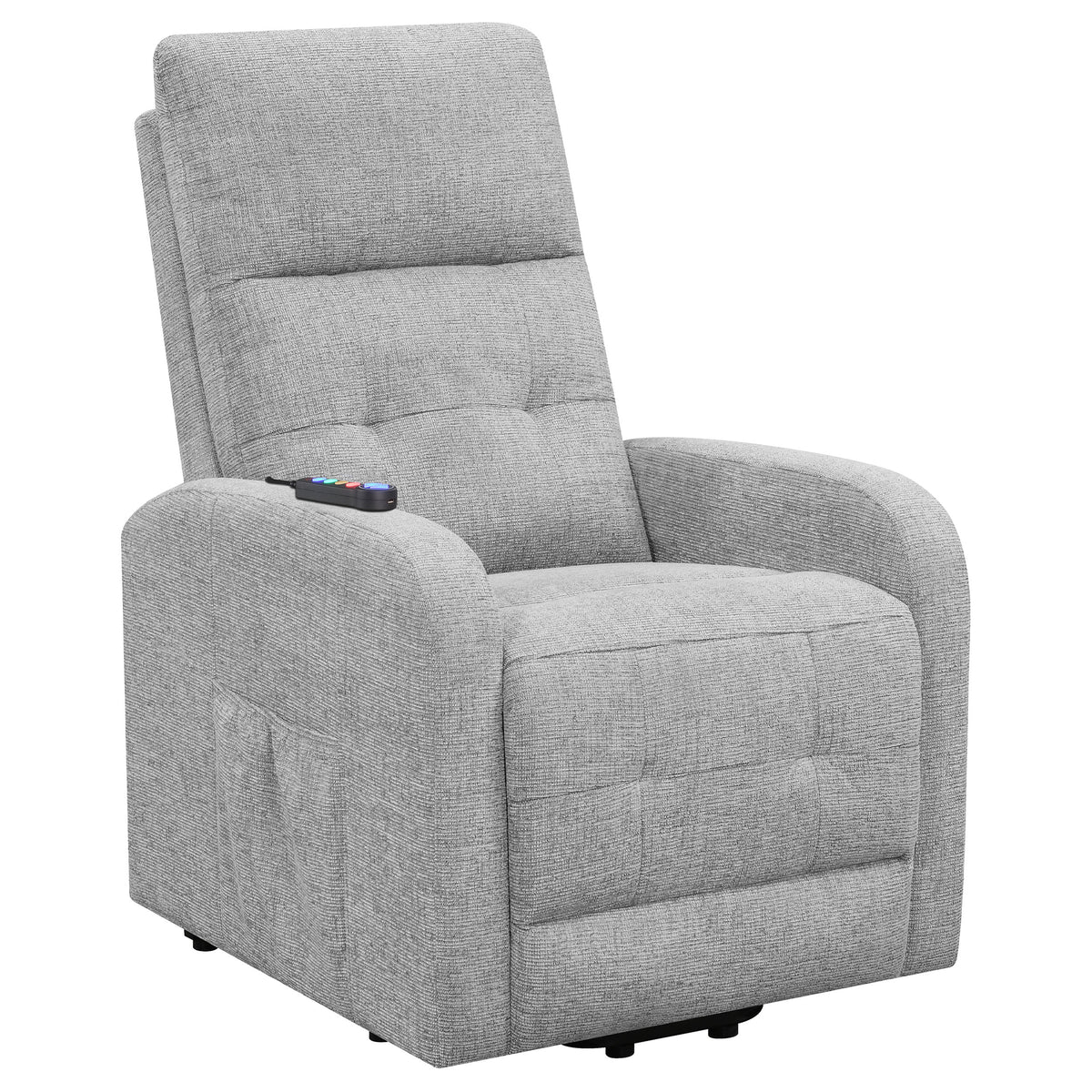Best Furniture Outlet - Coaster - Howie Upholstered Power Lift Massage Chair Grey - 609402P