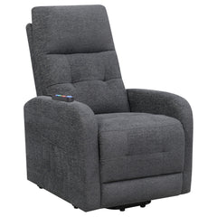 Best Furniture Outlet - Coaster - Howie Upholstered Power Lift Massage Chair Charcoal - 609403P